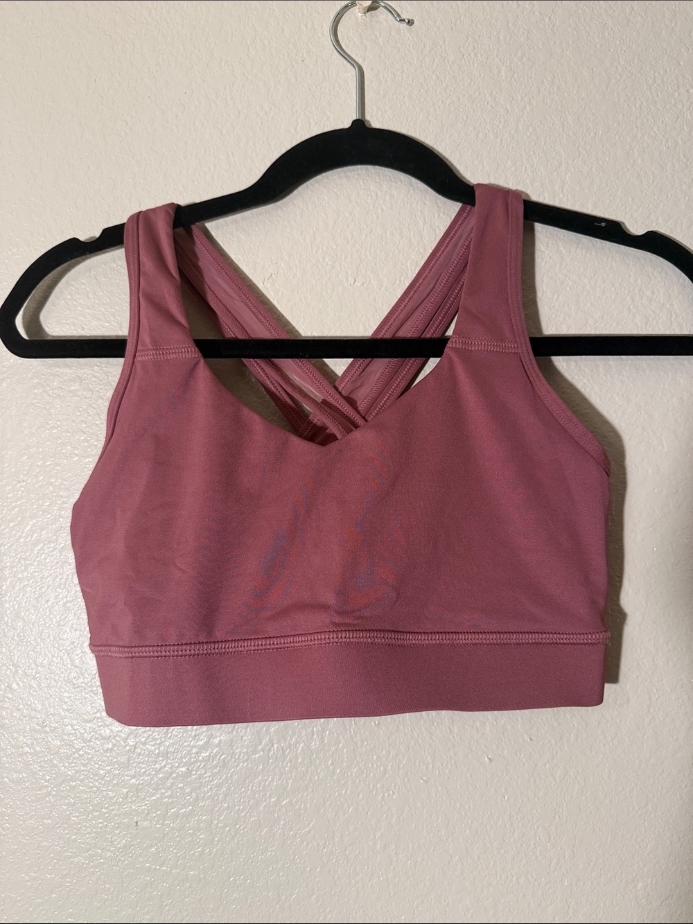 Avia Dusty Rose Crisscross Back Sports Bra